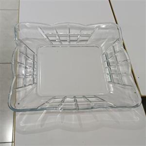 دیس چهار گوش بلور  اصفهان گلس مدل صبا