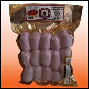 سوسیس کوکتل انگلیسی پُروتی تهیه از گوشت قرقاول - یک کیلویی