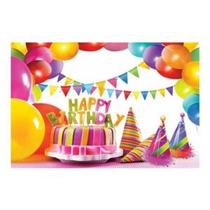 بنر تم تولد بیم بوم طرح رنگین کمان سایز 100 در 150 سانتیمتر