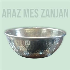 کاسه آبگوشت مسی دوروسفید(آبگوشتی دوروقلع) درجه یک نوین مس زنجان