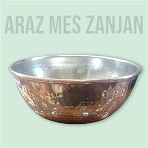 کاسه آبگوشت مسی(آبگوشتی داخل قلع شده) درجه یک نوین مس زنجان 