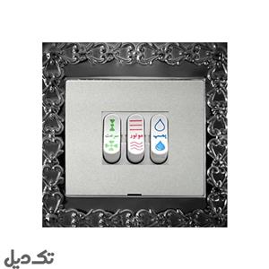 قاب کلید کولر مشکی متال مدل الماس آسیا الکتریک