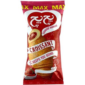 بسته 6 عددی کروسان با مغز کرم توت فرنگی پچ پچ 60 گرمی