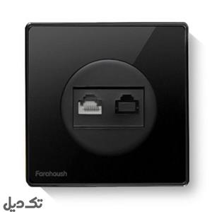 پریز شبکه طرح هوشمند شیشه ای