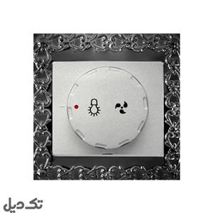 قاب دیمر مشکی متال مدل الماس آسیا الکتریک