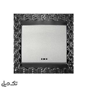 قاب کلید تک پل مشکی متال مدل الماس آسیا الکتریک