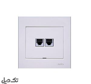 قاب تلفن دوقلو سفید مدل الماس آسیا الکتریک