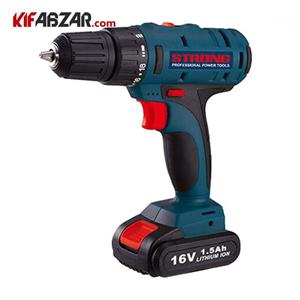 دریل شارژی ۱۶ ولت دو سرعته استرانگ مدل STG2216