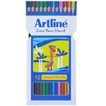 مداد رنگی 12 رنگ جعبه مقوایی طرح زرافه آرت لاین ARTLINE