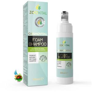 شامپو فوم سگ و گربه زوویتال Zoovital foam shampoo cosmovital حجم ۲۰۰ میلی لیتر