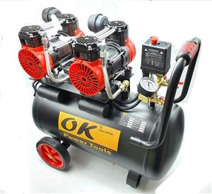 کمپرسور 60 لیتر دو سیلندر بی صدا (سایلنت) اوکی