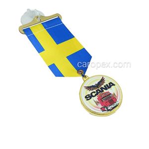 آویز پرچم و مدال اسکانیا Scania سوئد SWEDEN 