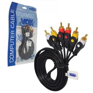 کابل 3 به 3 صدا و تصویر (RCA) ایکس وکس (XVOX) طول 1.5 متری