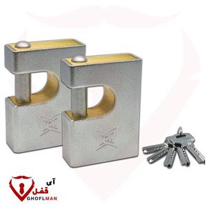 دو عدد قفل کتابی 950 روکشدار کلید یکسان کد 1717 گیرا GIRA