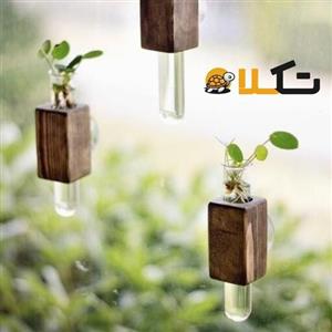 گلدون تکی شیشه ای  ده سانتی متری