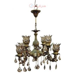 لوستر شاخه ملائکه 4 شاخه، زیبا و با کیفیت، با روکش برنز، ماندگاری بالا