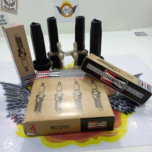 پک اقتصادی زانتیا و پارس elx v16 همراه با شمع چمپیون Rc12yc و بوت وایر تقویتی فنر نقره