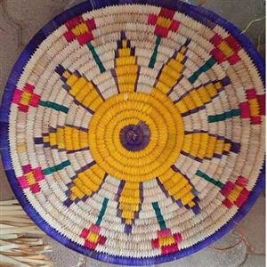 سینی حصیری رنگی طرحدار کد22