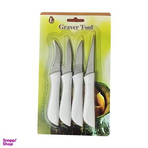 ست چاقو میوه آرایی و حکاکی مجموعه 4 عددی