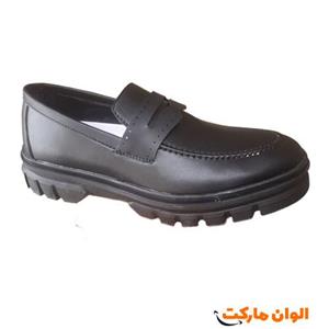 کفش کالج مشکی مردانه مدل لیزری