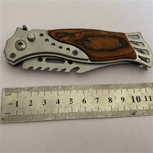 چاقو پروانه دسته چوبی