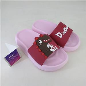 دمپایی دخترانه صورتی ارگونومیک دایناسوری تا به تا سایز 24 تا 29