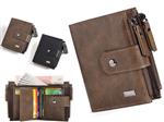 کیف پول و جاکارتی مردانه کوچک سانی ستی SUNICETY S3038 leather thin short men's wallet zipper wallet