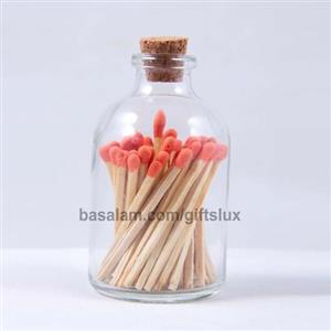 کبریت شیشه ای مدل هدیه رنگ نارنجی