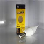 لامپ لوستر اشکی 7 وات مارک پارس کیمیا کم مصرف led دارای استاندارد و مهتابی