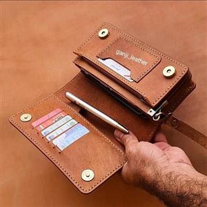 کیف پول و مدارک مردانه چرم طبیعی کد 003