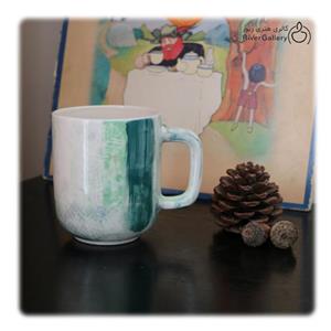 ماگ سرامیکی دست ساز سبز