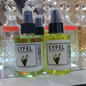 خوشبو کننده اسپری ایفل سایز کوچک  با رایحه گل یاس و پخش بوی بسیار عالی
