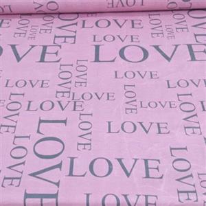 پارچه طرح لاو صورتی