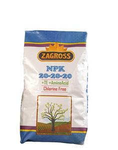 کود کامل 20-20-20(NPK سه بیست) زاگرس 10 کیلویی