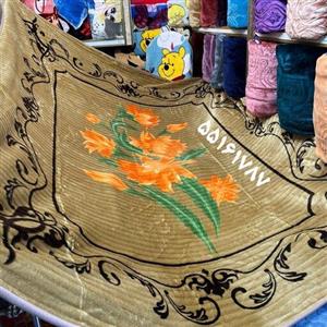 پتو نرمینه دونفره مدل نسیم گلدار کرکره ای بسیار ضخیم