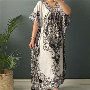 پیراهن ساحلی طرح ترکمن  جنس تنسل هندی وارداتی از سایز 38 تا 52