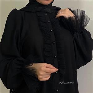 مانتو عبایی خاص استین تور شیک