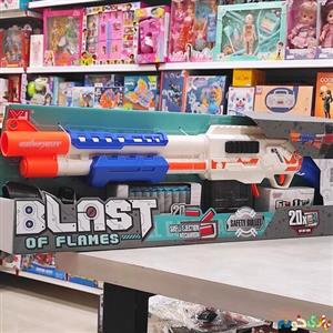 اسباب بازی تفنگ پوکه پران تیرانداز طرح شات گان دوربین دار وارداتی طول 60سانت