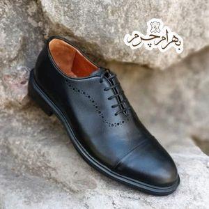 کفش مردانه تمام چرم طبیعی گاوی دستدوز (جیوانی پلاس )