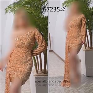 تونیک مجلسی زنانه کیارا پولک مخملی دنباله دار