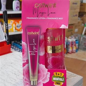 بادی اسپلش ست با لوسیون هدیه Qstwint با رایحه رویایی و بسیار ماندگار  مدل Magic Love