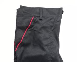 شلوار  کار مردانه  جنس کجراه در رنگهای آبی کاربنی طوسی و سورمه ای  پشت شلوارکمر کش و جلوی شلوار زیپ میخوره