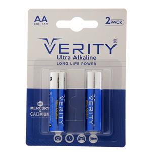 باتری قلمی وریتی Verity Ultra Alkaline LR6 بسته 2 عددی