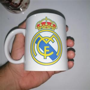 ماگ فوتبالی رئال مادرید real Madrid ( لالیگا . بنزما . اسپانیا . ورزش )
