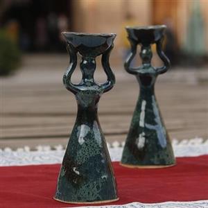 جاشمعی بانو سفالی با لعاب قلیایی