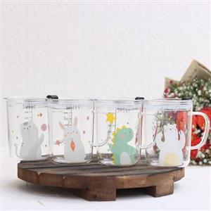 ماگ پیرکس درب  دار طرح حیوانات