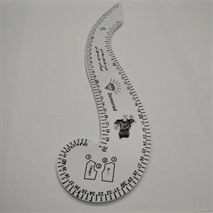خط کش خیاطی لاکی (حلزونی ) دو طرفه زمرد