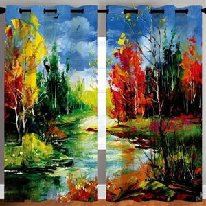 پرده جفت ساتن رنس مدل C31-50111 سایز 290x138 سانتی متر