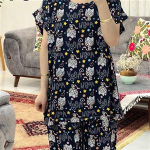 تاپ شلوارک نخی زنانه تاپ و شلوارک نخی سایزبزرگ