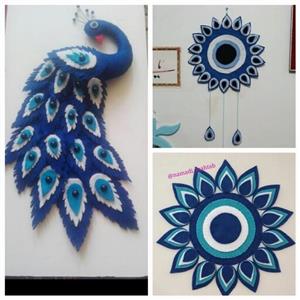 دیوارکوب چشم زخم  طرح طاووس